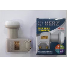 Herz HR-902 Çift Çıkışlı Universal Lnb Full Hd 0.1db Gold