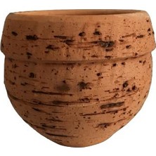 Armenbotanik Antik Görünümlü Eskitme Toprak Saksı 12 x 12 cm