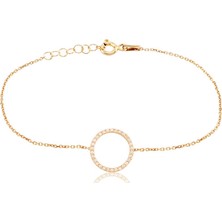 Mistik Silver Gümüş Halka Bileklik Beyaz Zirkonlu