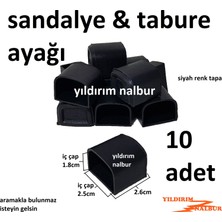 Yıldırım Sandalye Ayağı Siyah D Model Masa Ayağı Plastik Tabure Ayağı