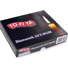 To-Fi-Ta Beyaz Mum 20'li Ekonomik Paket - 1 Mum:11 cm