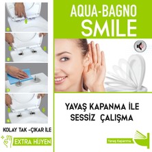 Aqua Bagno Smile Yavaş Kapanan Klozet Kapağı - Duroplast