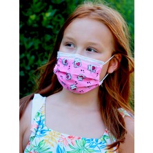 Blue Mask Kız Çocuk Premium 3 Katlı Tek Kullanımlık Burun Telli Full Ultrasonic Renkli Cerrahi Çocuk Maskesi 100 Adet