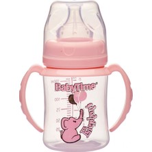 BabyTime BT078 Geniş Ağız Kulplu Pp Biberon 150 cc - Pembe