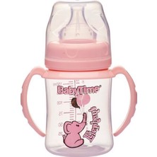 BabyTime BT078 Geniş Ağız Kulplu Pp Biberon 150 cc - Pembe