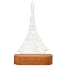 Hediye Sepeti Hediyesepeti Paris Eyfel Kulesi 3 Boyutlu LED Lamba