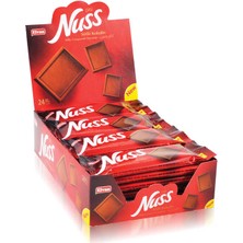Elvan Nuss Sütlü Çikolata Tablet 21 gr 24'lü Lezzetli Atıştırmalık Paket