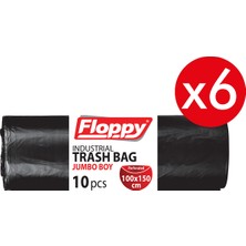 Floppy Ağır Sanayi Endüstriyel Çöp Torbası  100X150 cm 10’lu 700 gr   6 Adet