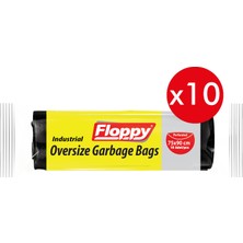 floppy Endüstriyel Battal Boy Çöp Torbası 75X90 cm 300 gr 10 Adet