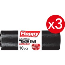 Floppy Ağır Sanayi Endüstriyel Çöp Torbası  100X150 cm 10’lu 700 gr   3ADET