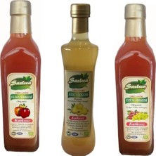 Sazlıca Elma - Alıç - Üzüm Sirkesi  500 ml x 3'lü Paket