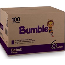 BUMBLE BABY ISLAK MENDİL 100 YAPRAK 6'LI PAKET