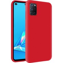 KZY Oppo A72 Kapak İçi Kadife Soft Logosuz Lansman Silikon Kılıf - Kırmızı