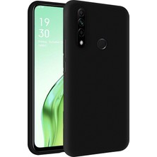 KZY Oppo A31 Kapak İçi Kadife Soft Logosuz Lansman Silikon Kılıf - Siyah