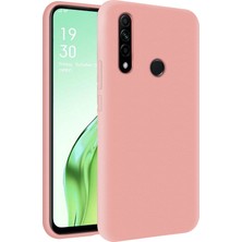 KZY Oppo A31 Kapak İçi Kadife Soft Logosuz Lansman Silikon Kılıf - Pembe