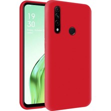 KZY Oppo A31 Kapak İçi Kadife Soft Logosuz Lansman Silikon Kılıf - Kırmızı