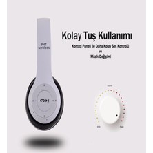 P47 Wireless +Edr 5.0 Bluetooth  Mp3 Fm Radyo Kablosuz Kulaklık