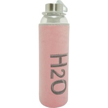 Tohana Peluş Kılıflı Cam Matara 600 ml