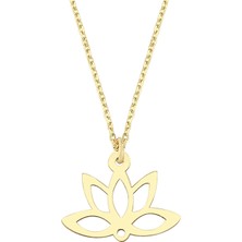 Altın Sepeti Altın Lotus Çiçeği Kolye