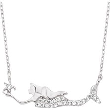 Altın Sepeti Gümüş Deniz Kızı Kolye