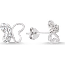 Altın Sepeti Gümüş Kelebek Küpe