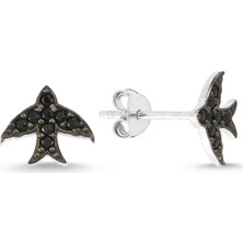 Altın Sepeti Gümüş Kırlangıç Küpe