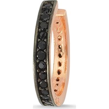 Altın Sepeti Rose Gümüş Halka Kıkırdak Küpe