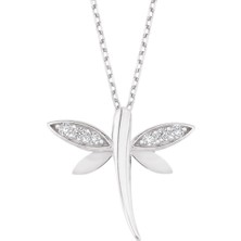 Altın Sepeti Taşlı Yusufçuk Gümüş Kolye