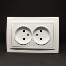 Elbi Zena Ikili Priz Sıva Altı Kar Beyaz