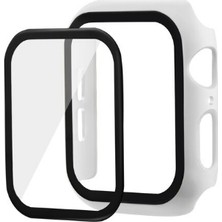 Nezih Case Apple Watch Uyumlu Seri 2/3/4/5/6 42 mm Kasa ve Ekran Koruyucu Beyaz