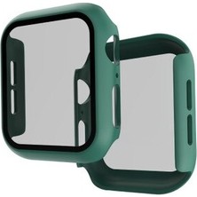 Nezih Case Apple Watch Uyumlu Seri 2/3/4/5/6 38 mm Kasa ve Ekran Koruyucu Koyu Yeşil