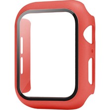 Nezih Case Apple Watch Uyumlu Seri 2/3/4/5/6 38 mm Kasa ve Ekran Koruyucu Kırmızı