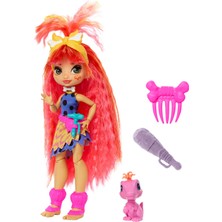 Cave Club Bebekleri - Tarih Öncesi Çağlarda Yaşayan Ve Eklemleri Bükülebilen Cave Club™ Pembe Saçlı Emberly Bebek (25 Cm) İle Dinozoru Gnl83