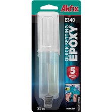 Akfix E340 Hızlı Epoksi Yapıştırıcı Şırınga 25ml