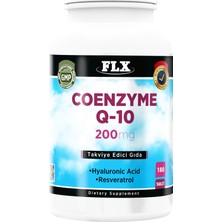 FLX Coenzyme Koenzim Q-10 200 Mg Hyaluronik Asit Resveratrol 180 Tablet