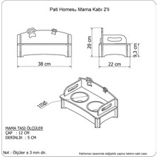 Pati Homes Kedi Köpek Mama Su Kabı 2'li