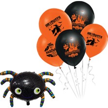Partijet Cadılar Bayramı Örümcek Balon Set 11'li
