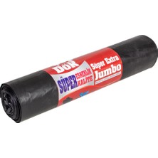 Starplus 80 x 110 cm Astarlı 3 Katlı Siyah Çöp Poşeti Super Extra Jumbo Boy 20'li 1800 gr