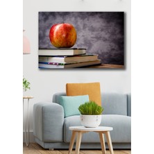 Hediyeler Kapında 50X70 Books & Food Kanvas Duvar Tablo