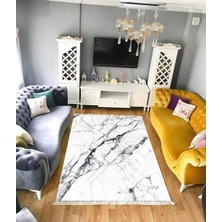 STY Home Mablet Siyah Kaymaz Tabanlı Yıkanabilir Halı Kilim Yolluk