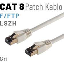 IRENIS CAT8 F/FTP Ethernet (Network, LAN) Kablosu, Gri, 25 cm