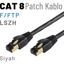 IRENIS CAT8 F/FTP Ethernet (Network, LAN) Kablosu, Siyah, 3 metre