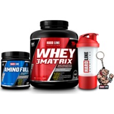 Hardline Nutrition  Hardline Whey 3 Matrix 2300 gr +  Amino Full 300 Tablet +  Shaker 600 ml + 3D Maskot Anahtarlık