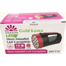 Gold Kama Uzun Mesafeli 15 Ledli Şarjlı El Feneri GK7775