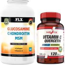 FLX Glukozamin Kondroitin Msm  Vitamin D 300 Tablet Nevfix Vitamin C Kuersetin 120 Tablet