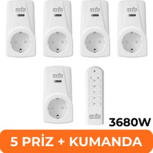 Axıs Beşli Uzaktan Kumandalı Priz Set 3680 W