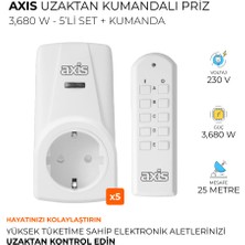 Axıs Beşli Uzaktan Kumandalı Priz Set 3680 W