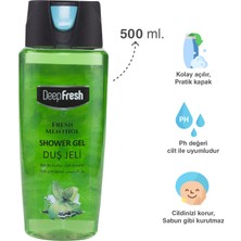 Deep Fresh Pratik Kapaklı Duş Jeli Fresh Mentol 500 ml