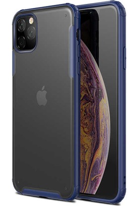 Lopard Apple iPhone 11 Pro Max Kılıf Volks Köşe Korumalı Şeffaf Silikon Kapak Lacivert