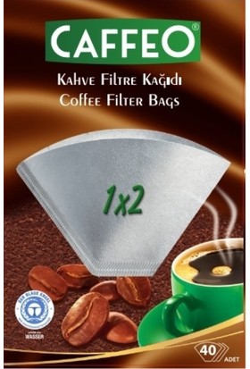 Caffeo Filtre Kahve Kağıdı 1 x 2 mm 40'lı Beyaz